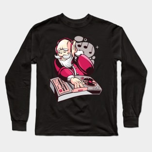 Cartoon DJ Santa Claus Long Sleeve T-Shirt